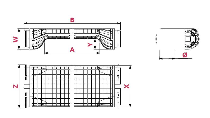 Dimenzije: Izmični kos za prezračevalno cev Ø 75x2 – kratek